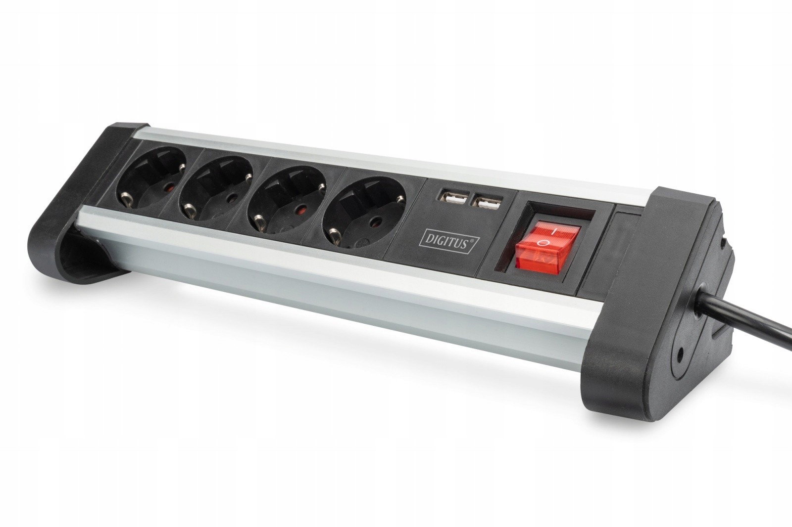 Digitus DA-70614 4-zásuvkový, 2x USB, stolový predlžovací kábel, 1,5 m